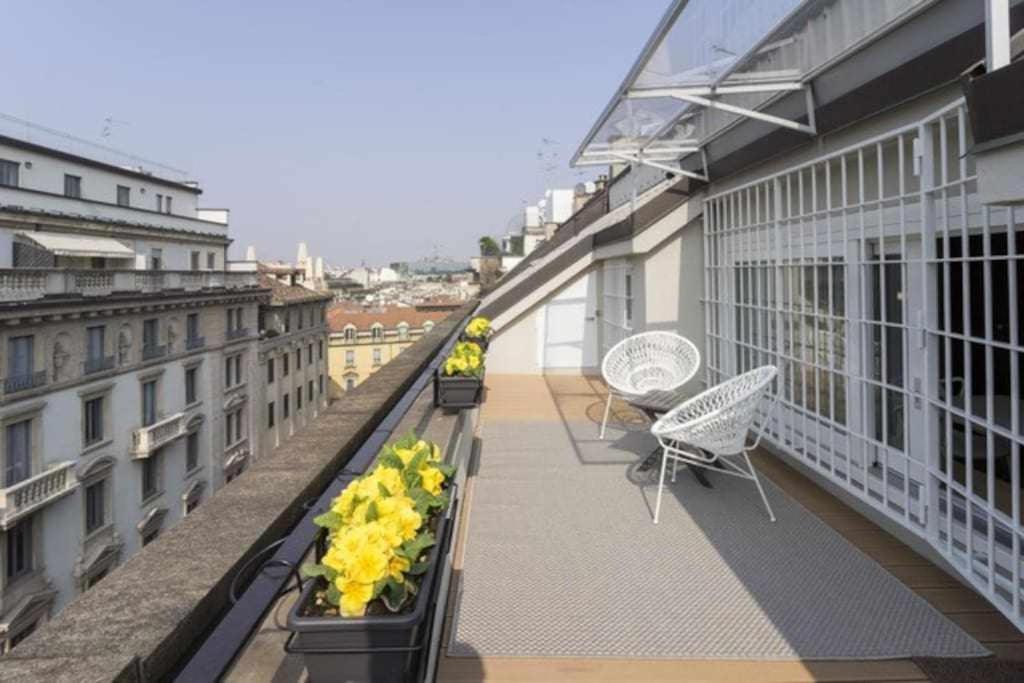 Balkón alebo terasa v ubytovaní Milano Duomo Suite with lovely terrace