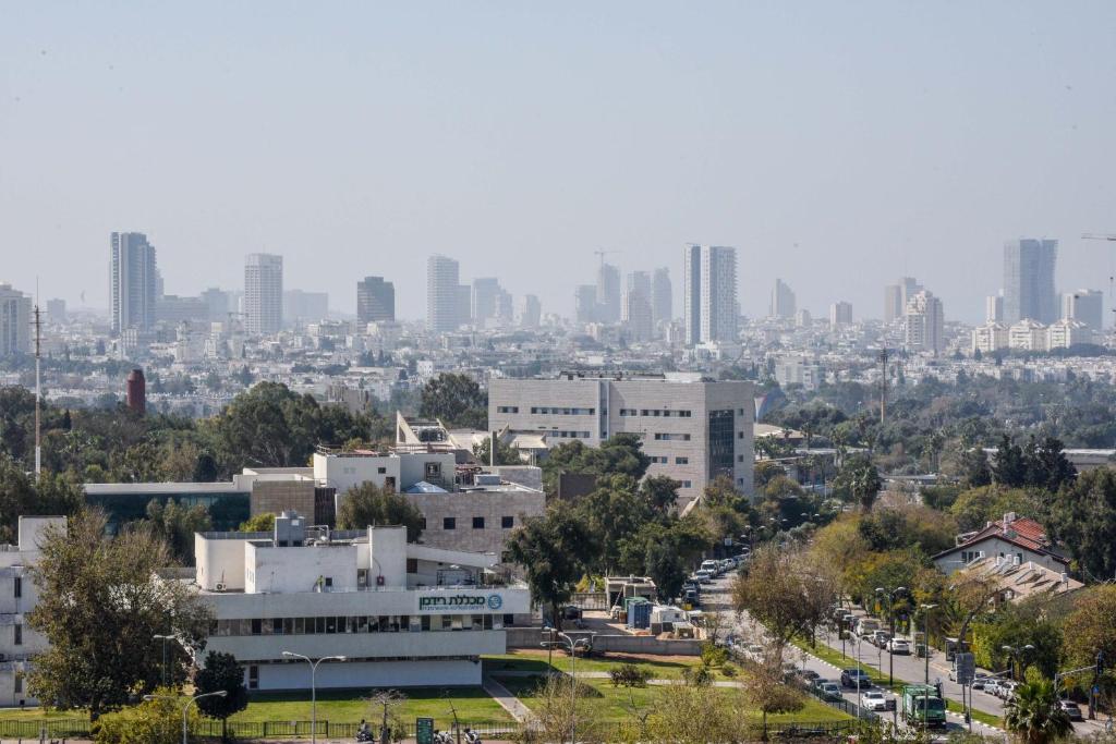 Nespecifikovaný výhled na destinaci Tel Aviv nebo výhled na město při pohledu z hotelu