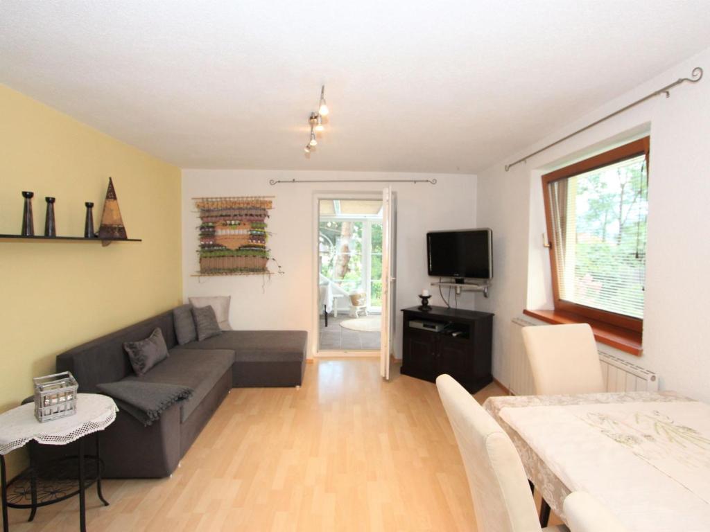 Televízia a/alebo spoločenská miestnosť v ubytovaní Apartment Evelyne by Interhome