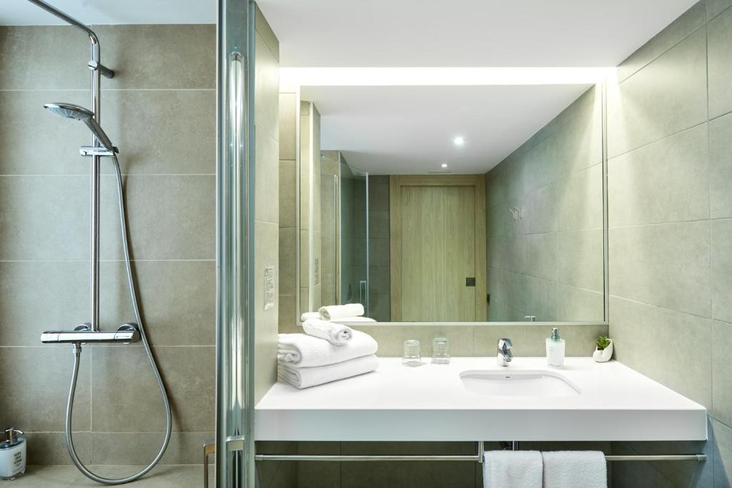 Koupelna v ubytování Hotel Omnium
