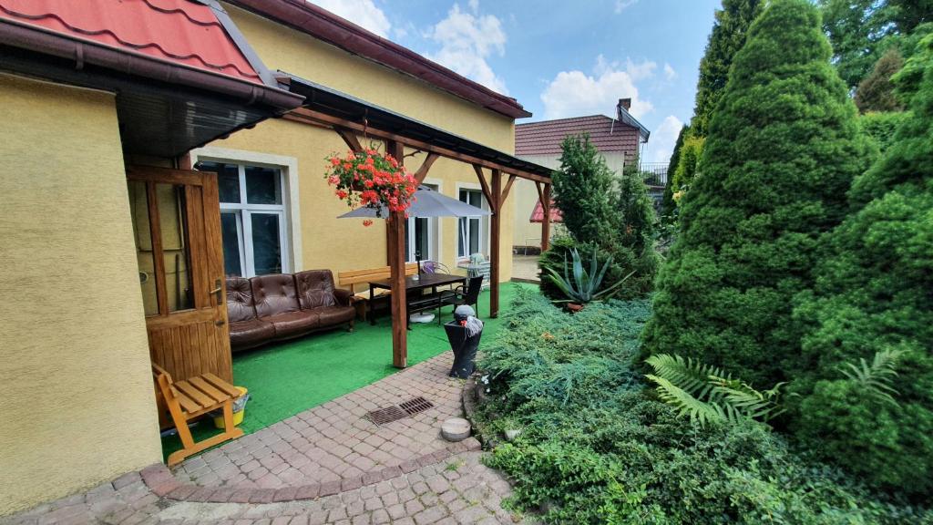 Vonkajšia záhrada v ubytovaní Brama Bieszczad