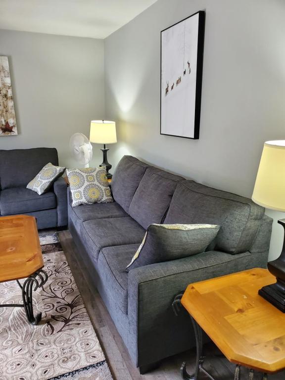 Zona d'estar a Michaels Bay Getaway on Manitoulin Island