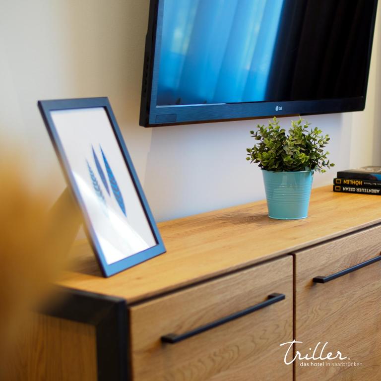 TV a/nebo společenská místnost v ubytování Hotel Am Triller - Hotel & Serviced Apartments
