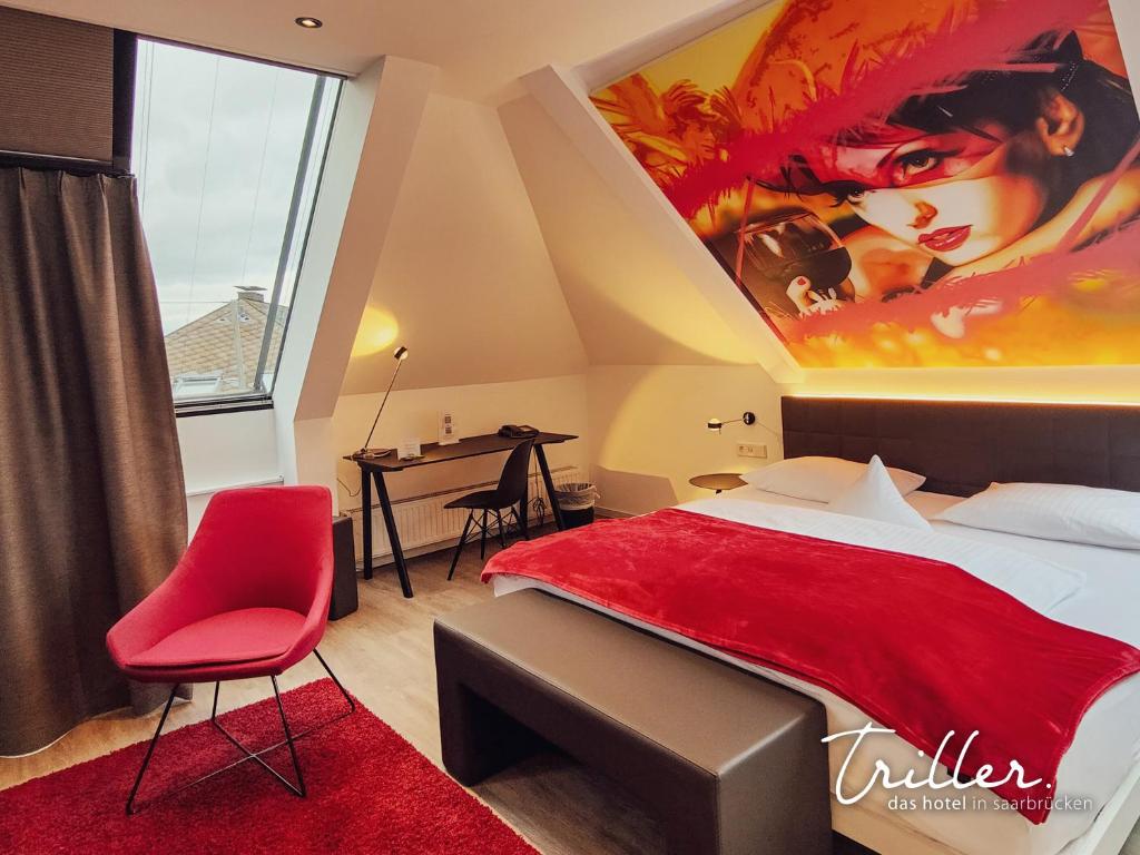 Postel nebo postele na pokoji v ubytování Hotel Am Triller - Hotel & Serviced Apartments