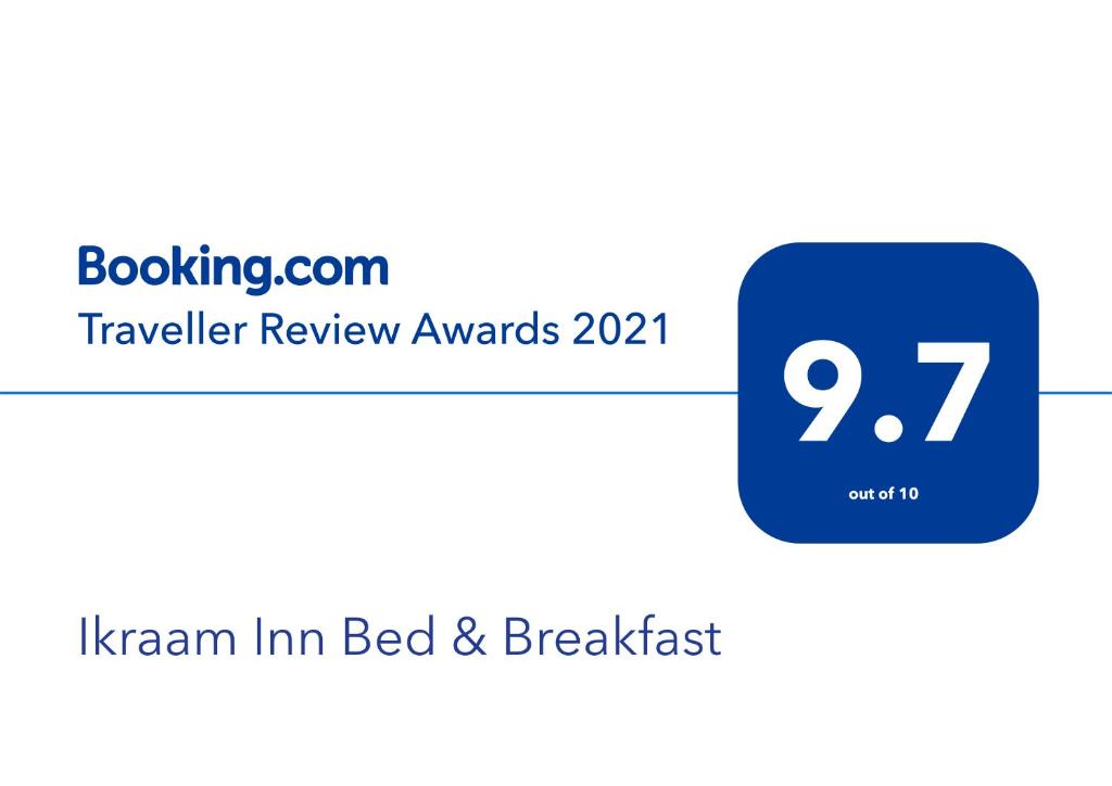 Certifikát, hodnocení, plakát nebo jiný dokument vystavený v ubytování Ikraam Inn Bed & Breakfast