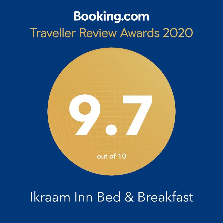 Certifikát, hodnocení, plakát nebo jiný dokument vystavený v ubytování Ikraam Inn Bed & Breakfast
