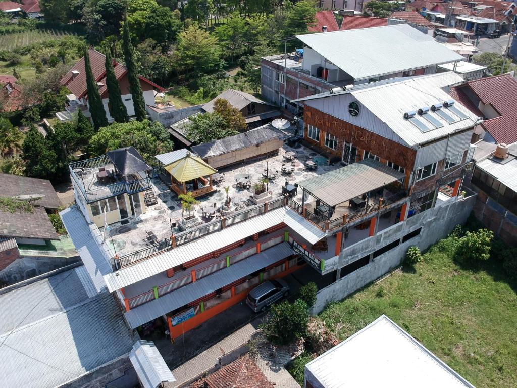 an overhead view of a building in a city at Batuque Town Villa in Batu