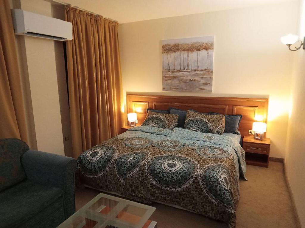 Postel nebo postele na pokoji v ubytování Luxury studio