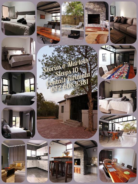 a collage of photos of a house at Stories @ Marloth in Marloth Park