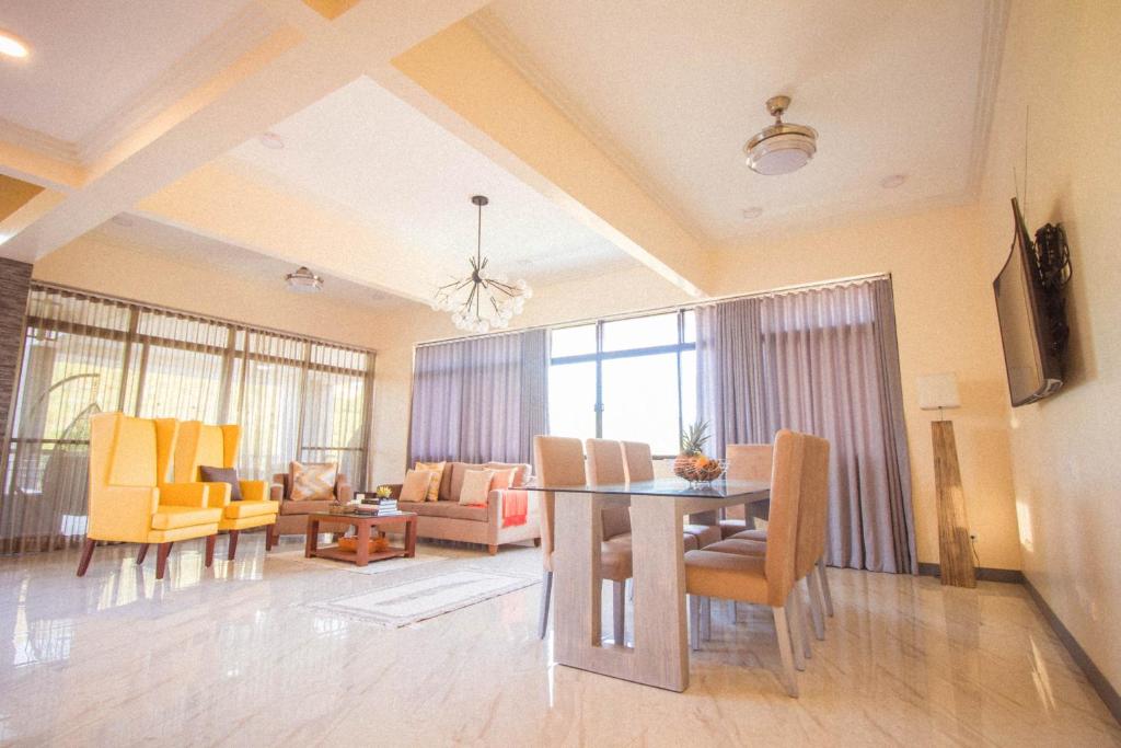 Posezení v ubytování Bella Villa Coron