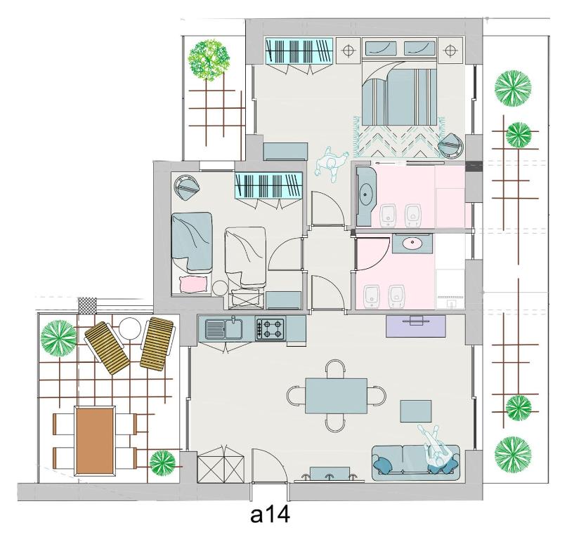 a floor plan of a house at Zero5.Zero5 in Lignano Sabbiadoro