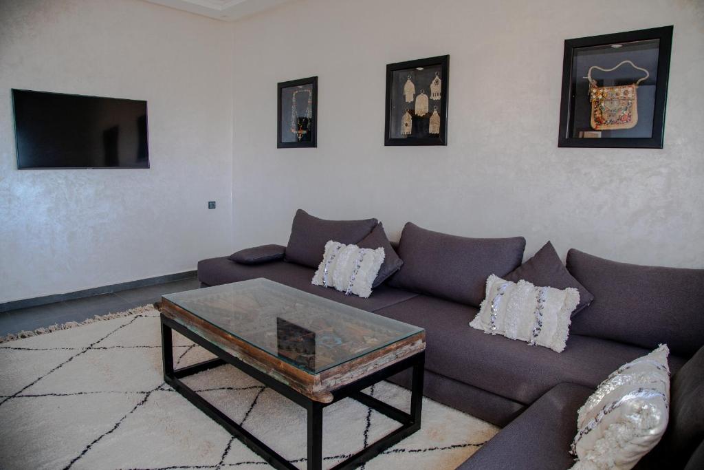 Posezení v ubytování Pure apartments