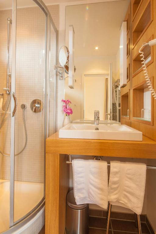 Koupelna v ubytování Hotel Erholung
