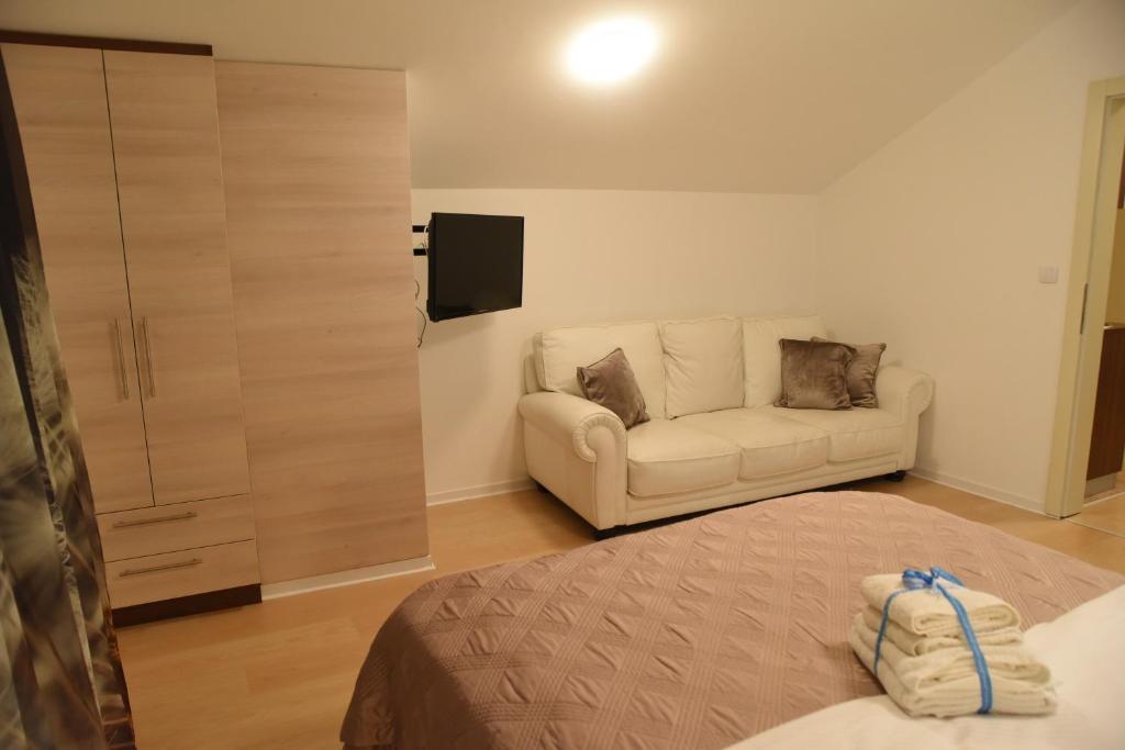 TV a/nebo společenská místnost v ubytování CIRIĆ APARTMANI
