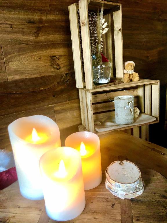 Příslušenství pro přípravu čaje a kávy v ubytování Penthouse l'Ourse Bleue - Sauna privatif - accès direct aux pistes