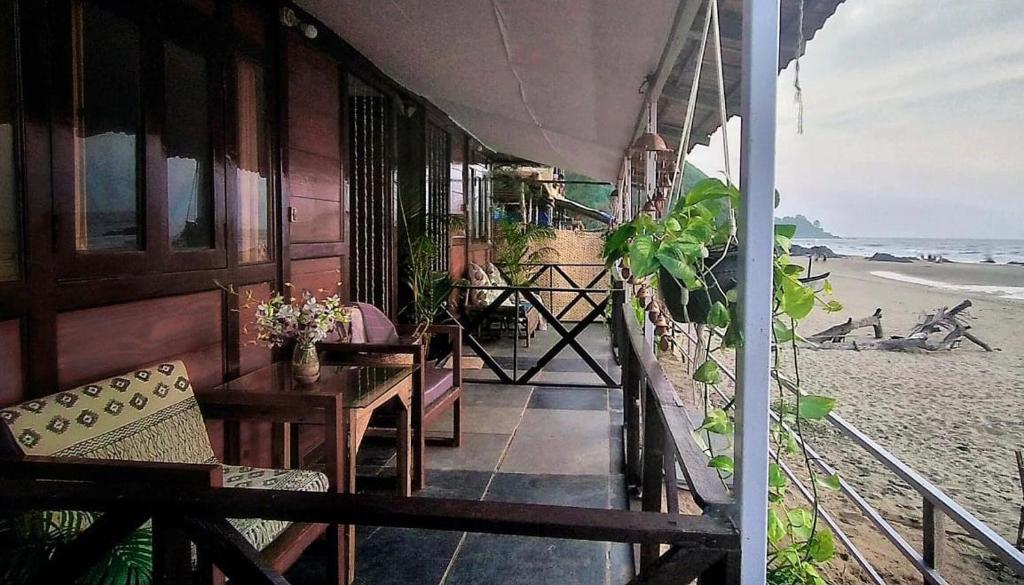Balkón nebo terasa v ubytování Casa Beach hut Resort