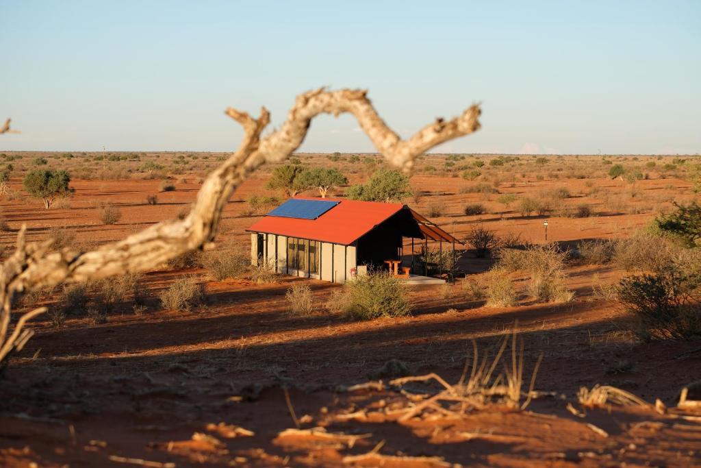a small house in the middle of the desert at Kalahari Anib Camping2Go in Mariental