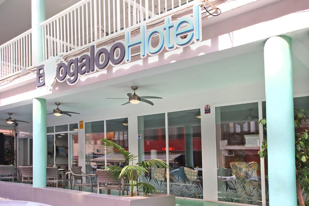 a restaurant with a sign that reads la expo hotel at Hotel Boogaloo - Adults Only in El Arenal
