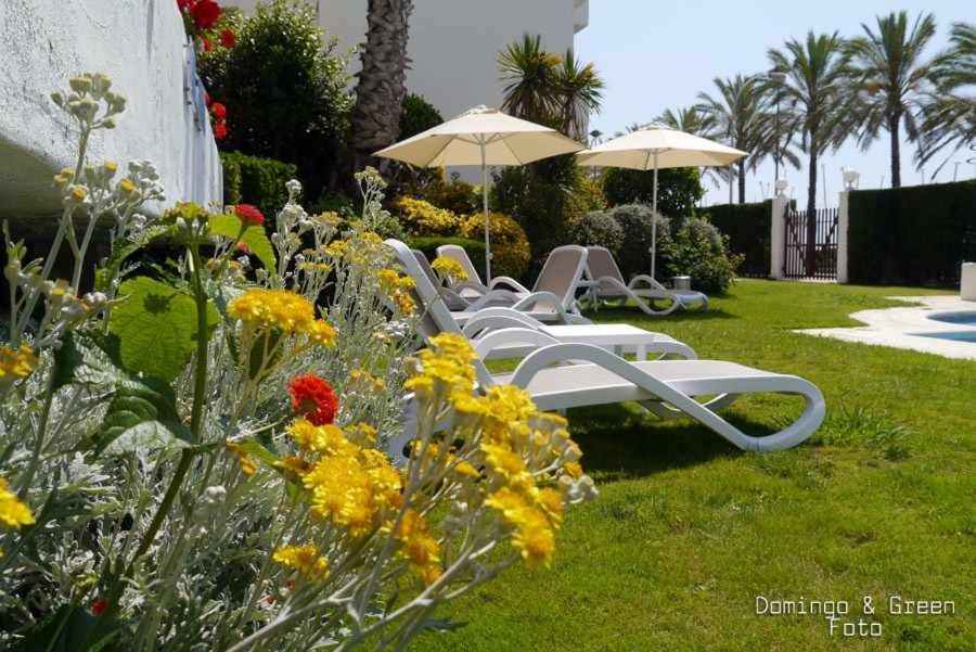 Vonkajšia záhrada v ubytovaní MARICEL Apartment En la playa