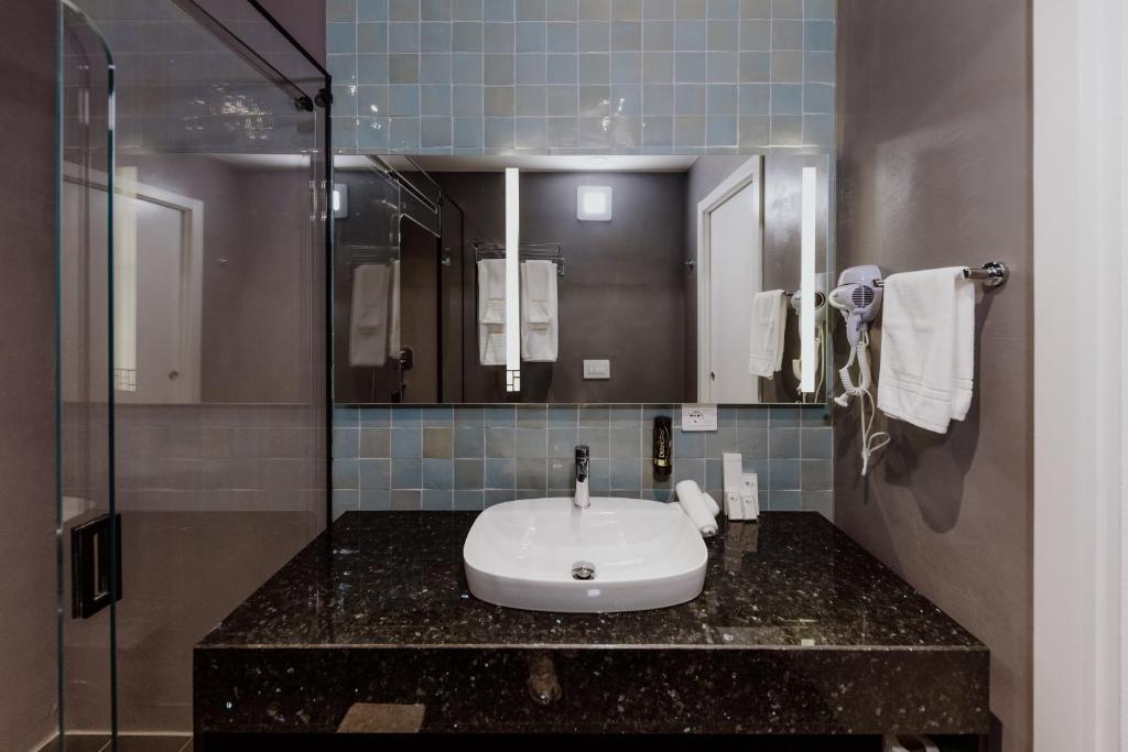 Koupelna v ubytování Habitat Hotel Tirana