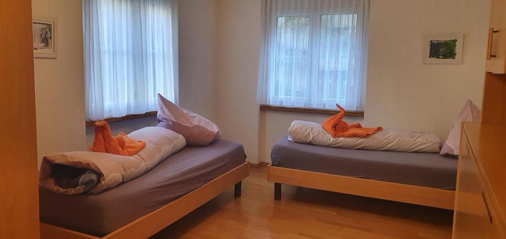 Postel nebo postele na pokoji v ubytování Appartementhaus La Promenade