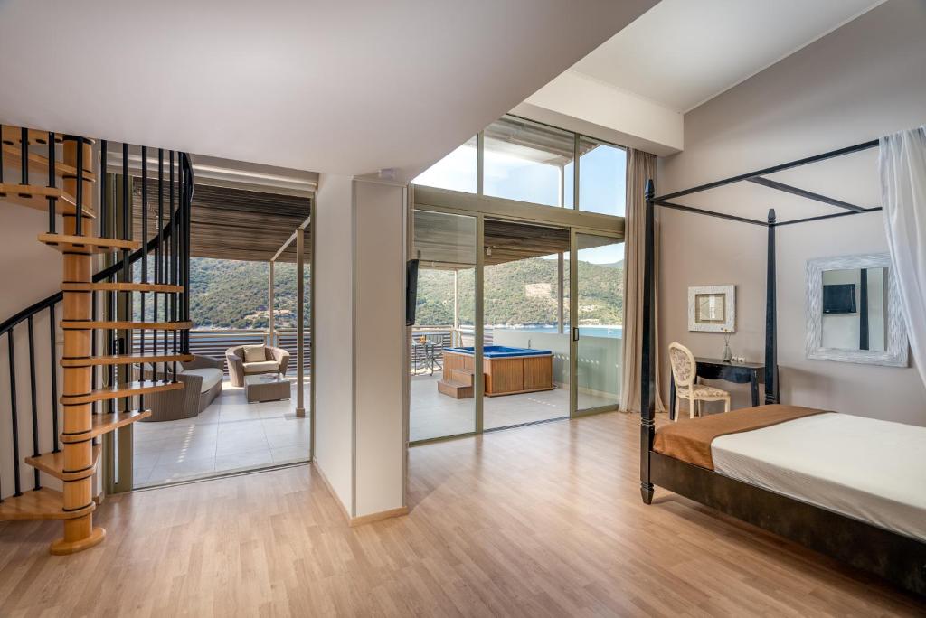 Posteľ alebo postele v izbe v ubytovaní San Nicolas Resort Hotel