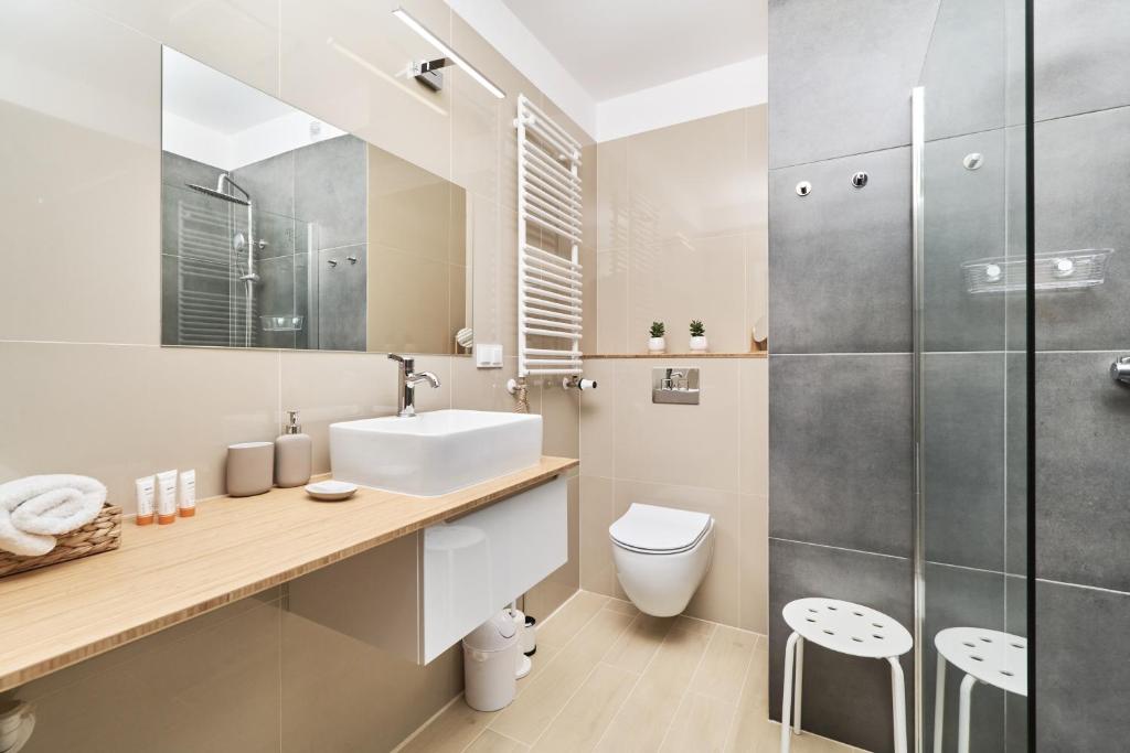 Kúpeľňa v ubytovaní Studio Księcia Witolda 32 by Noclegi Renters