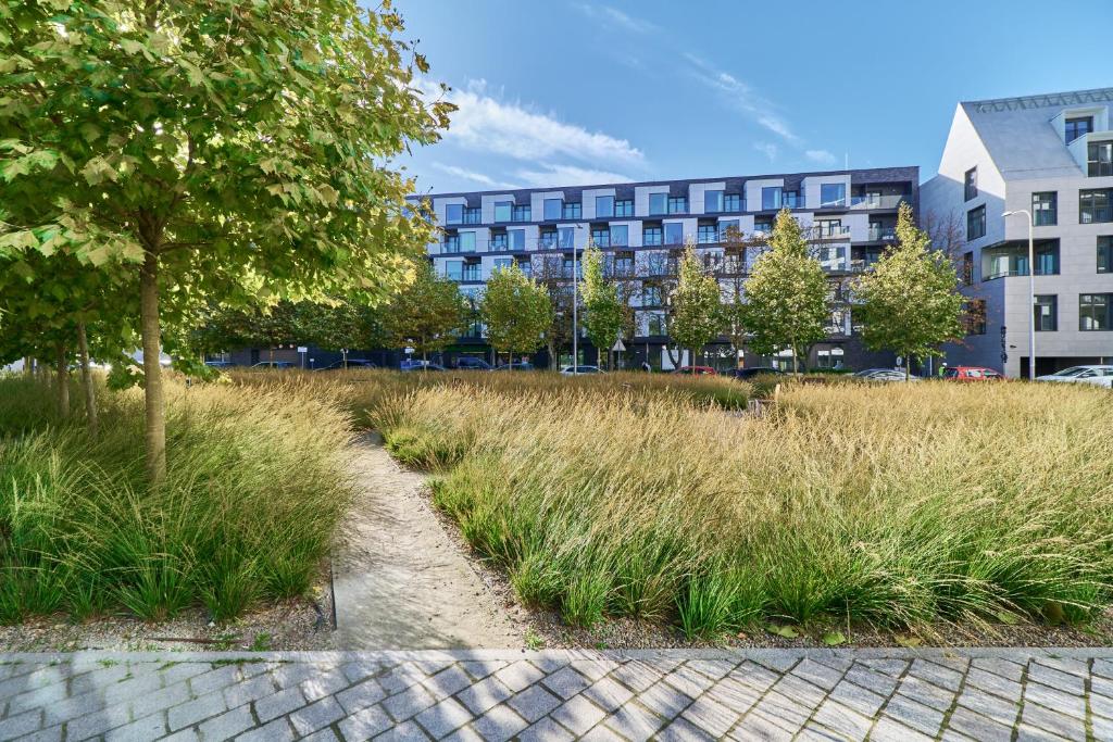Vonkajšia záhrada v ubytovaní Studio Księcia Witolda 32 by Noclegi Renters