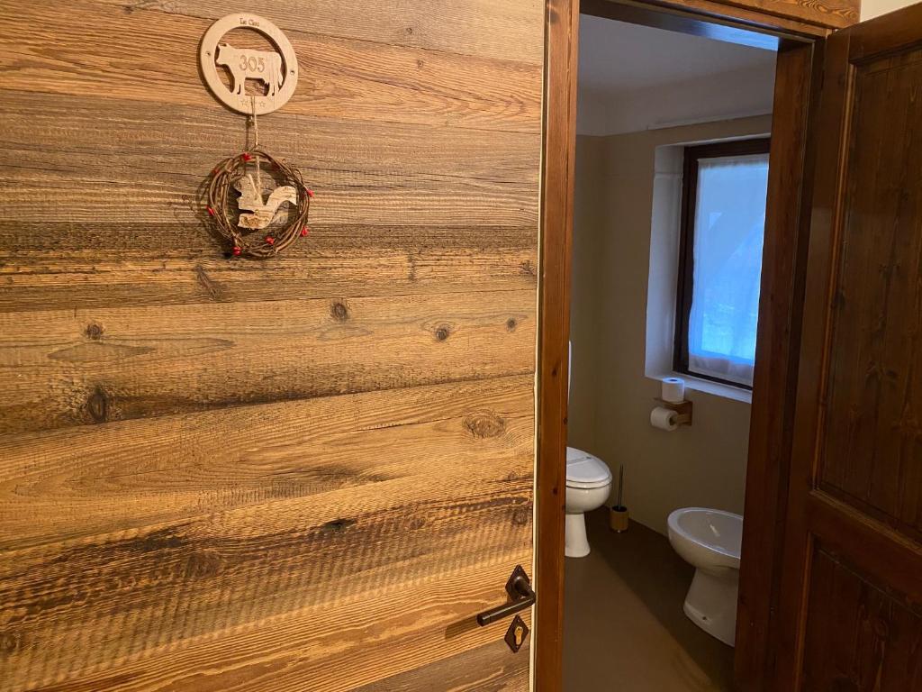 Koupelna v ubytování Hotel Le Clou
