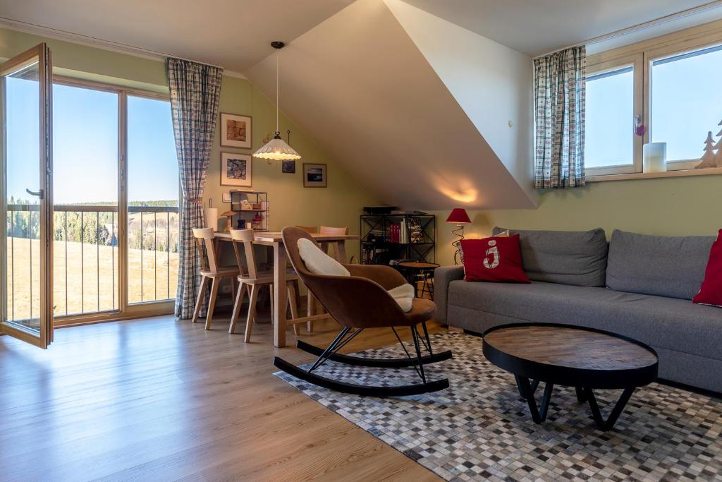 Posezení v ubytování Kvilda Kilián apartmán Javor