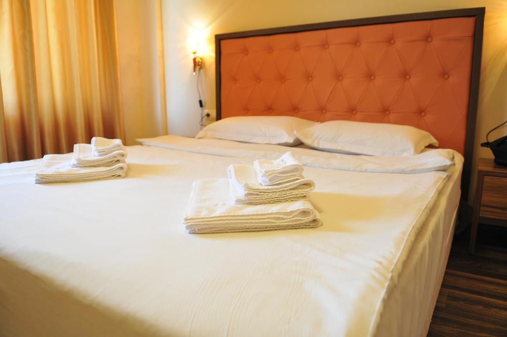 Postel nebo postele na pokoji v ubytování City Blagoevgrad Family Hotel