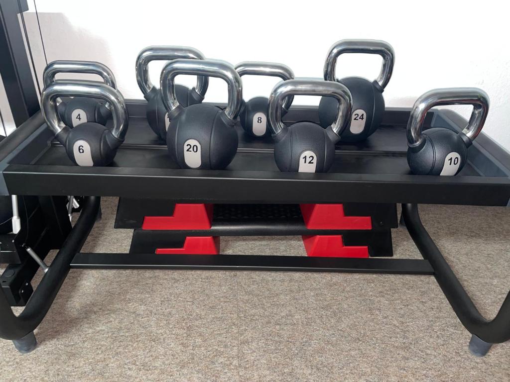 Fitness centrum a/nebo fitness zařízení v ubytování Ferienhaus Larinmos