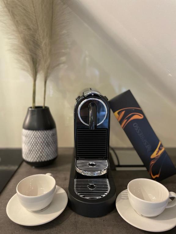 Príslušenstvo na prípravu kávy alebo čaju v ubytovaní Zen Apartman