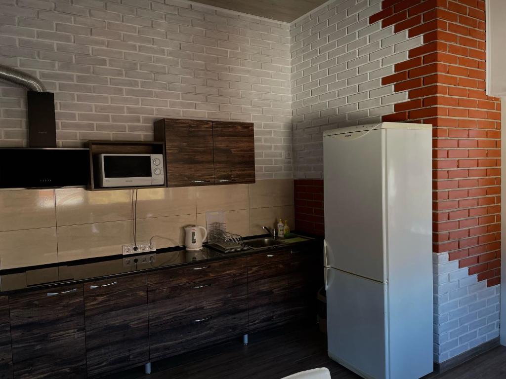 Kuchyň nebo kuchyňský kout v ubytování Yaremche House