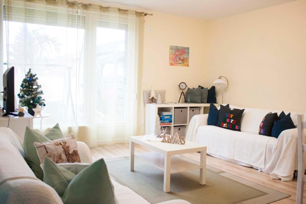 Posezení v ubytování Azúr Apartman Keszthely