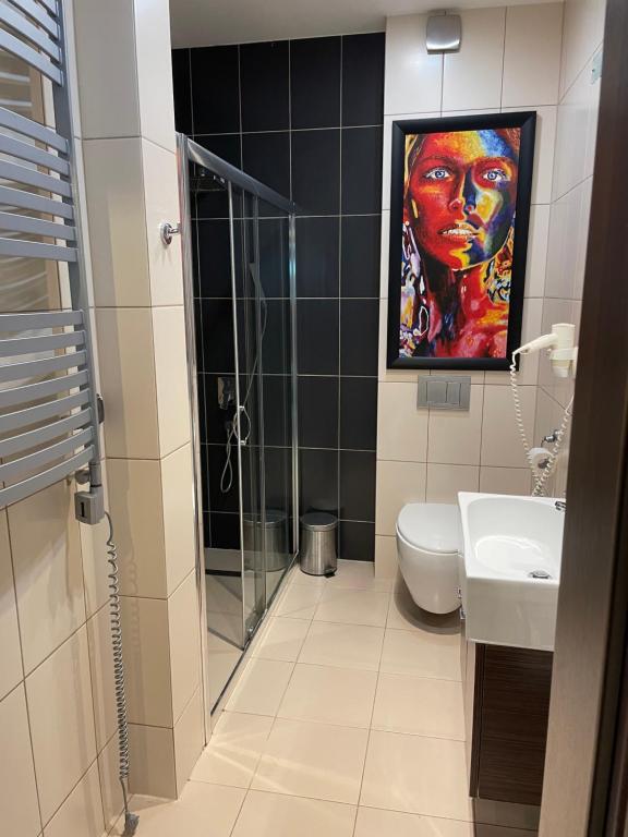 Koupelna v ubytování Apartament Janek