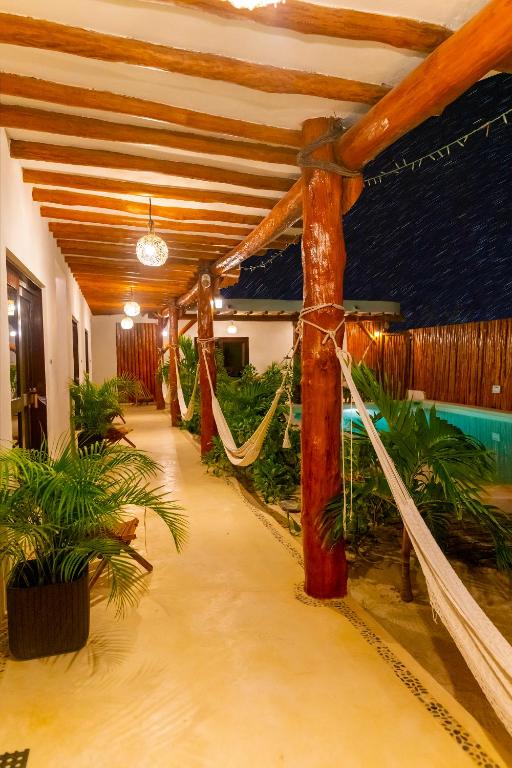 Bazén v ubytování Mis Sueños Holbox nebo v jeho okolí