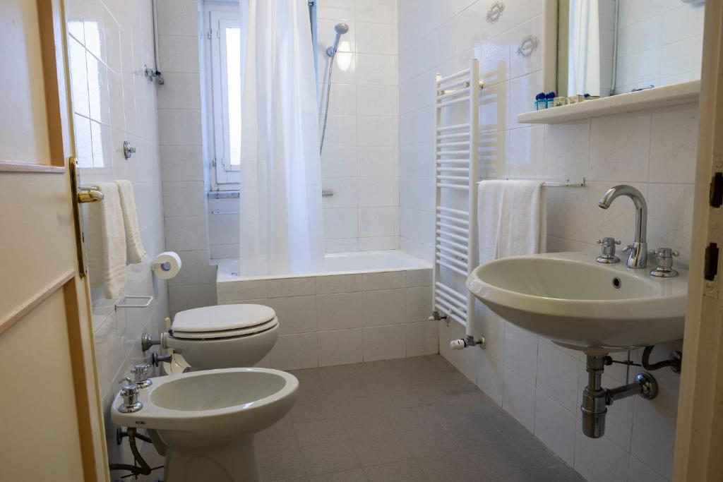 Koupelna v ubytování Hotel Hermitage