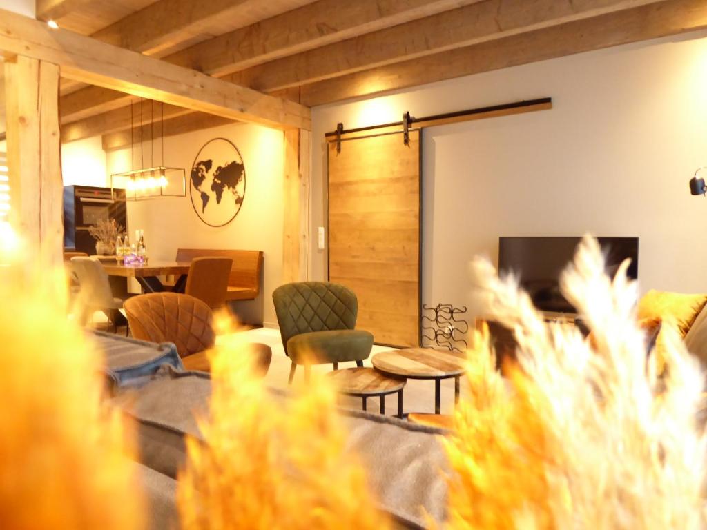 Χώρος καθιστικού στο Chalet Pearl Winterberg Modern Wifi 6 Personen near Bikepark