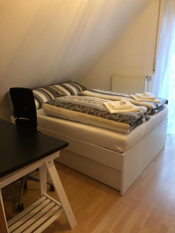 Posteľ alebo postele v izbe v ubytovaní Konnis FerienHaus