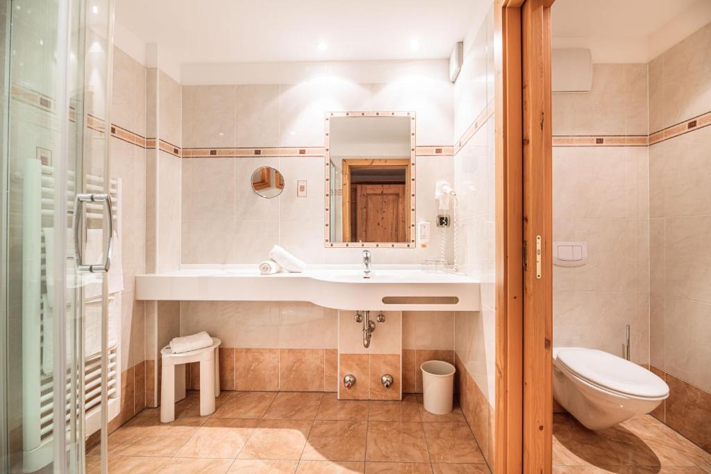 Koupelna v ubytování Hotel Scherlin