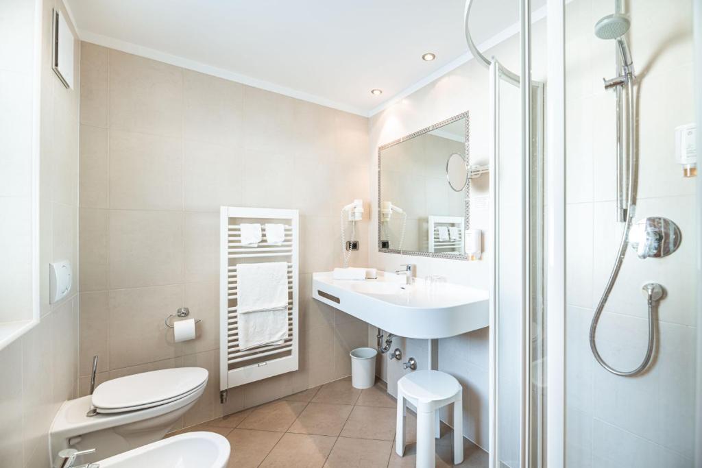 Koupelna v ubytování Hotel Scherlin