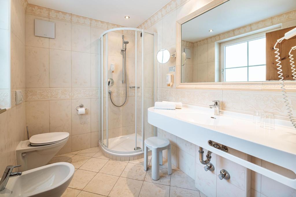 Koupelna v ubytování Hotel Scherlin