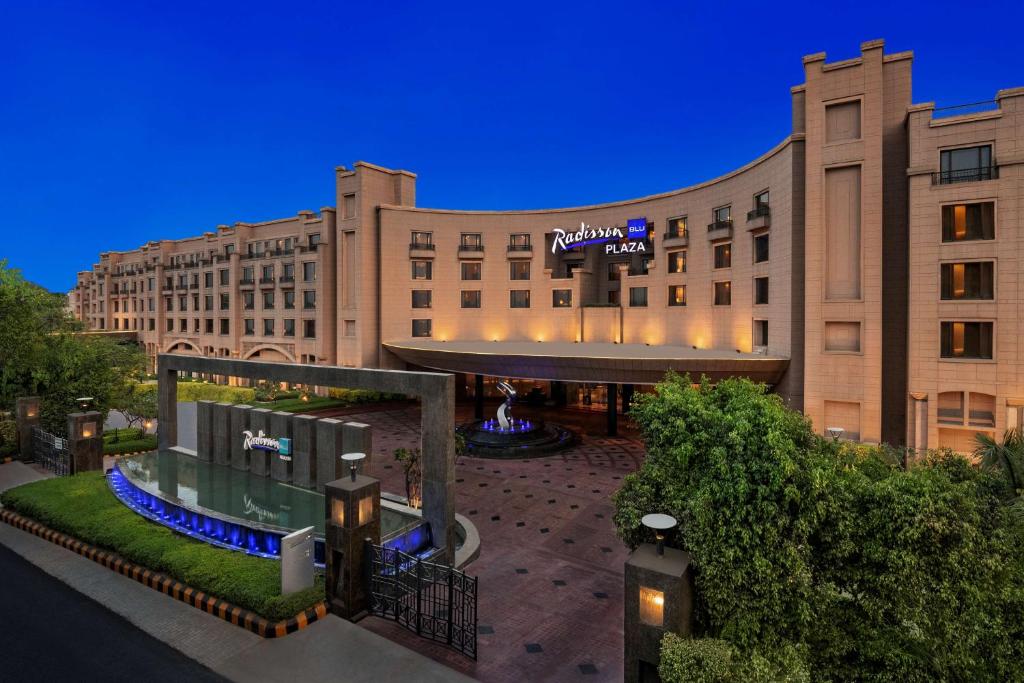 a rendering of the exterior of a hotel at Radisson Blu Plaza Delhi Airport in New Delhi