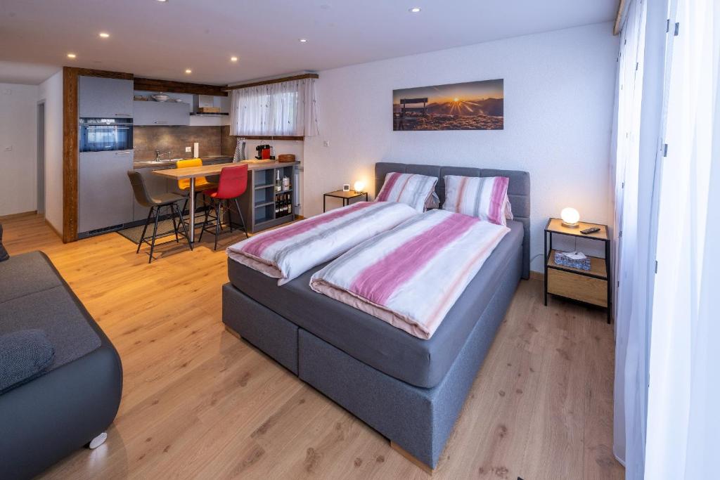 Kuchyň nebo kuchyňský kout v ubytování studio ROSELINE - smart & modern