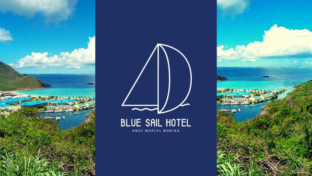 a collage of two pictures of blue sail hotel at Blue Sail Hotel in Anse Marcel 
