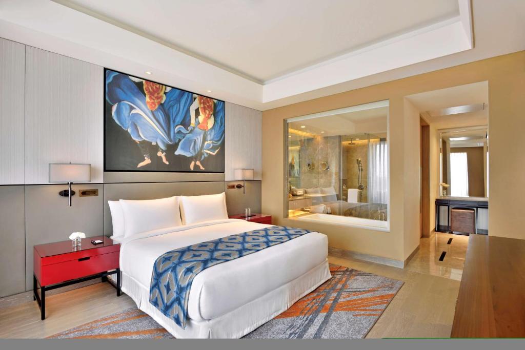Postel nebo postele na pokoji v ubytování Radisson Blu Faridabad