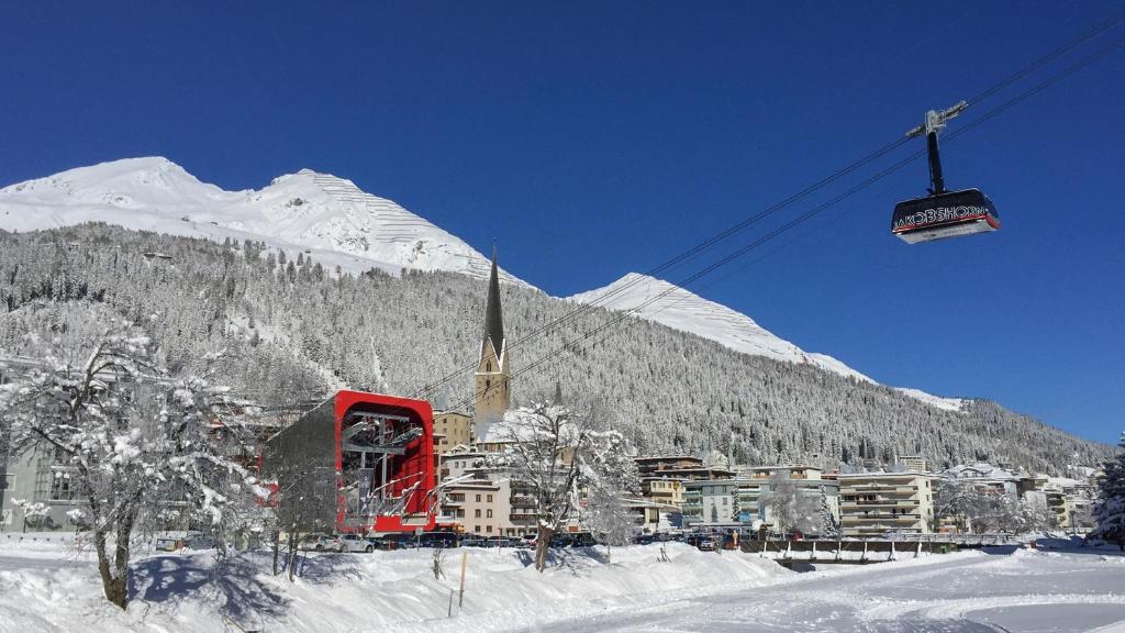Central Sporthotel Davos v zimě
