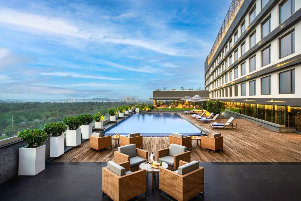 Balkón nebo terasa v ubytování Vivanta Bhubaneswar DN Square