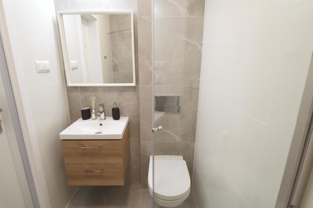 Kúpeľňa v ubytovaní Apartamenty na Teatralnej 14 - Katowice